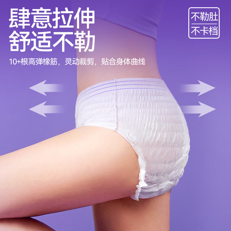 凸凸棉72条熟睡升级四维防漏透气安睡裤瞬吸量大女裤型夜间卫生巾开学季 M-L码 12条 100-140斤 （热销2包）