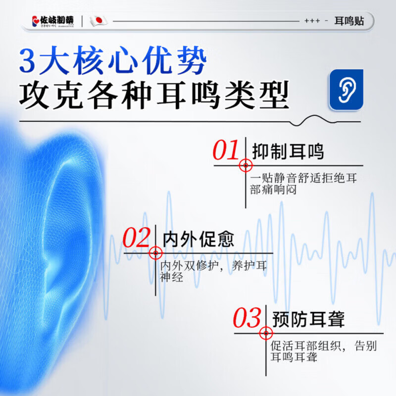 古力冠耳呜宝官方耳聋耳痛神经性蝉鸣声嗡嗡响有声听力下降 5盒 买三赠二【巩固装】 【全新配方 新品上市】