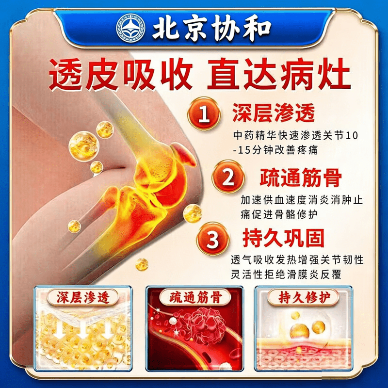 岩井昃弘膝盖疼痛专用膏药贴中老年半月板损伤修复药膝盖积液关节炎滑膜炎 特强效1盒【北京协和】可修复