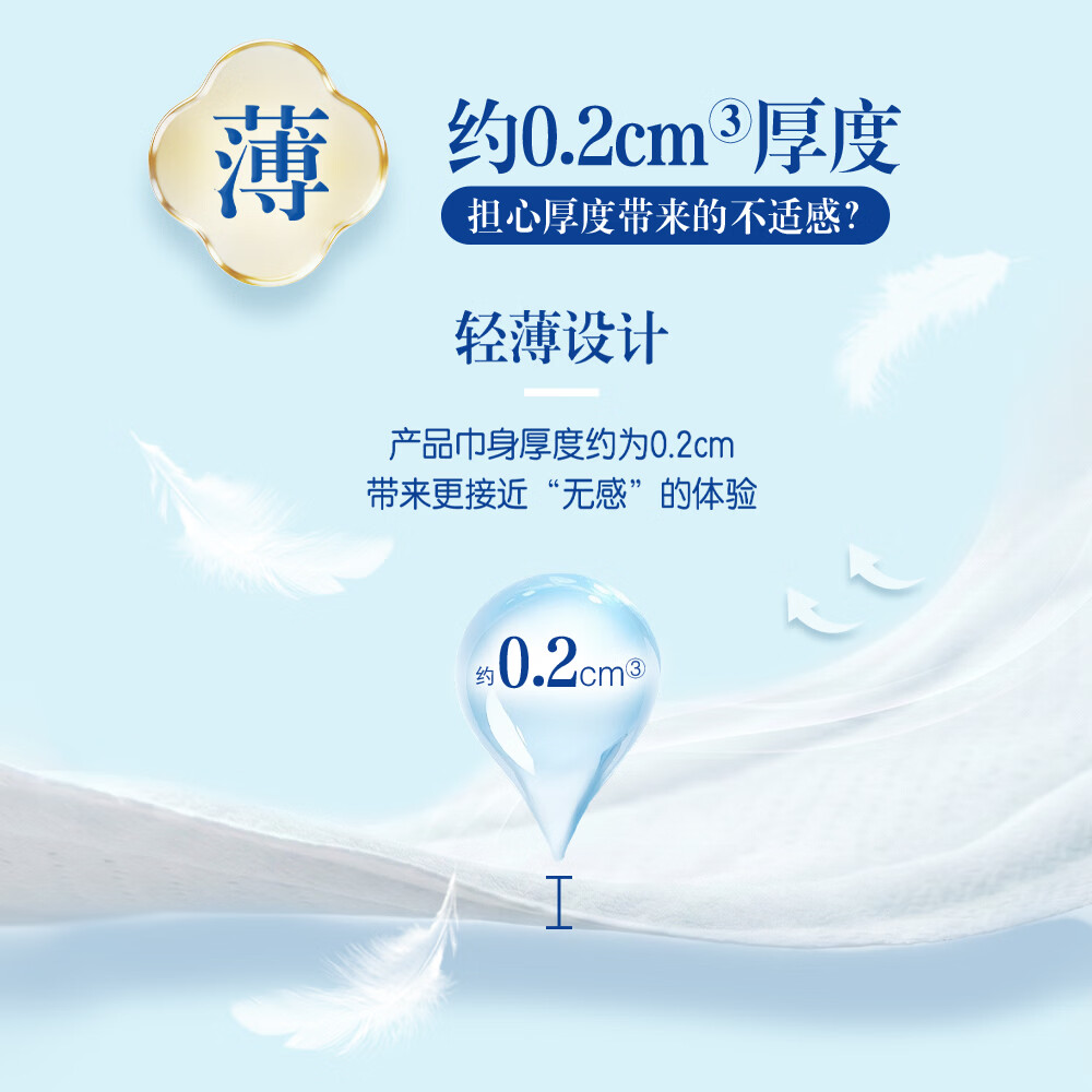 C&S朵蕾蜜吸水巾女性轻失禁轻量吸收成人专用漏尿卫生巾孕妇尿垫 棉柔 170mm 128片 10cc轻量级【16片x8包】