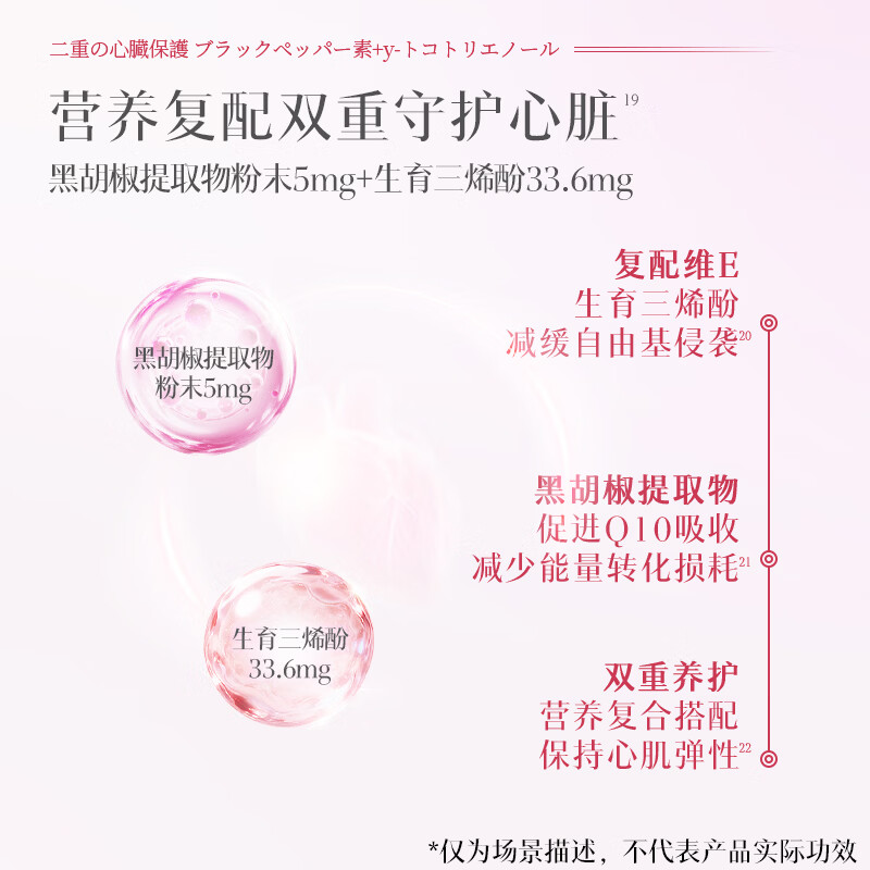 蝶翠诗(DHC)PQQ+Q10胶囊线粒体/还原型辅酶男女士成人中老年呵护心脏心脑健康 还原型辅酶Q10(焕活心力)- 60粒*2袋