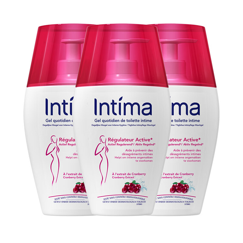 茵缇玛(Intima)私处洗护液蔓越莓精华女性私处护理液妇科洗液阴部止痒超值囤货装 【1年囤货装】蔓越莓果香200ml*3瓶
