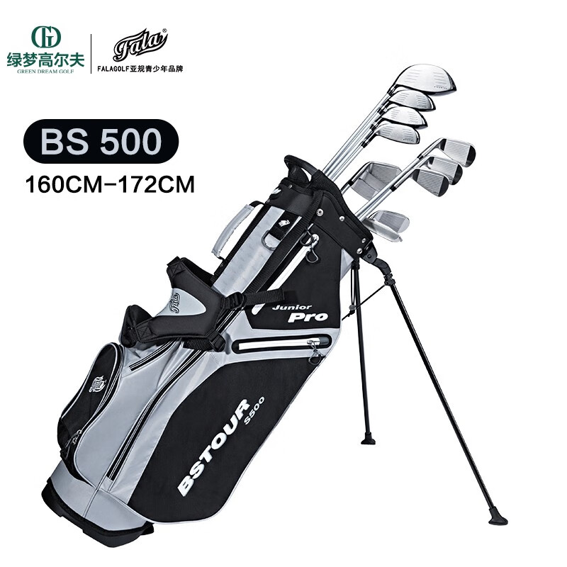 FALAGOLF高尔夫球杆儿童套杆BS系列青少年高配版golf组合套杆 碳素 BS500(身高：160cm-172cm)