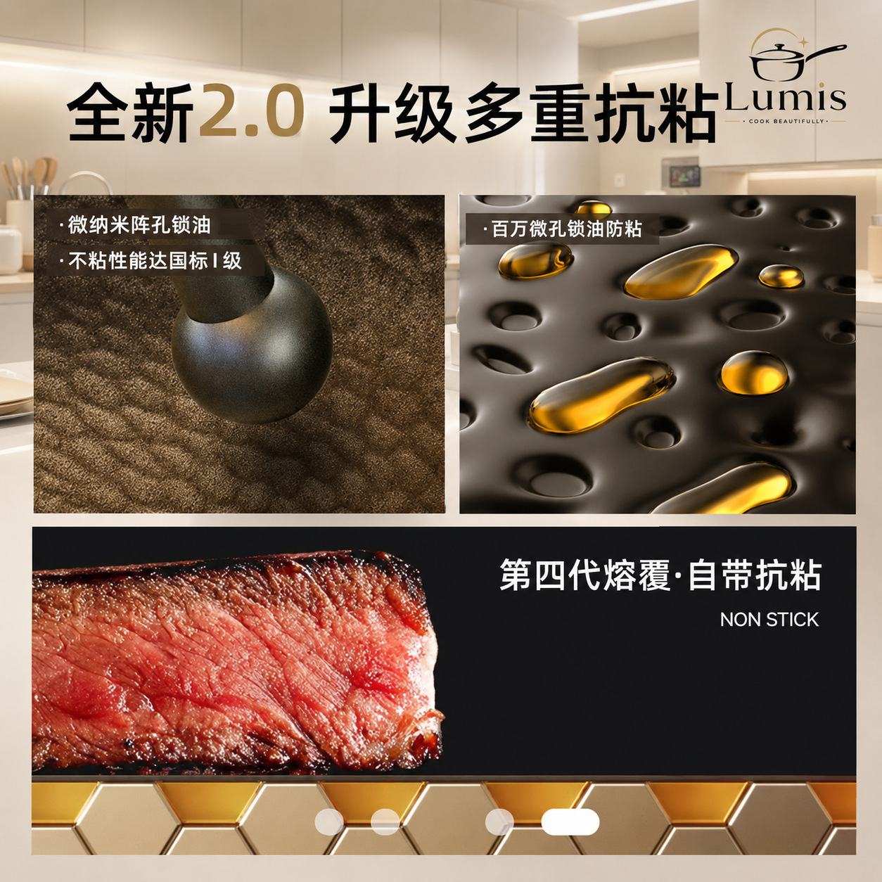 路美思炒锅聚油抗凸不粘锅家用锁油养锅平底锅电磁炉燃气通用煎炒两用锅 2-3口之家实用款 28cm