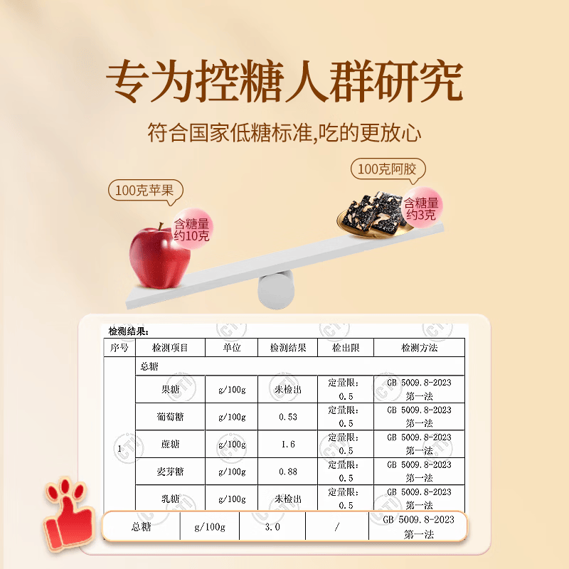 同仁堂(TRT)阿胶糕 即食补品10%阿胶添加量送父母长辈女友阿胶礼盒 10%阿胶含量-低糖款 200g*1盒
