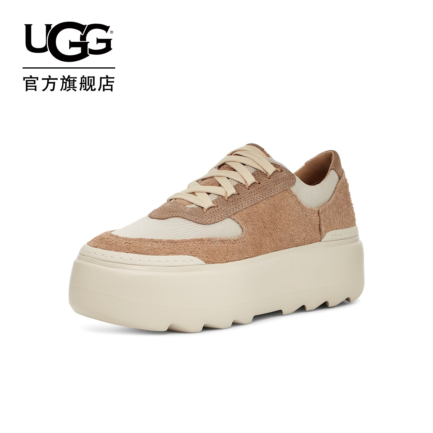 UGG秋季女士舒适运动圆头松糕厚底系带款时尚单鞋休闲鞋 1130788 SAN | 沙色 36.5