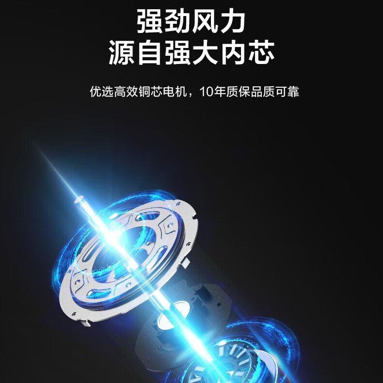 美的(Midea)落地扇 家用超静音 空调伴侣 台地两用 七叶节能大风量 宿舍客厅卧室广角送风 易拆洗摇头电风扇 35CB-黑-14寸-顶部旋钮-台立两用