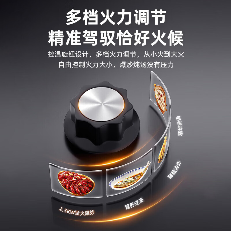 万和(Vanward)万和抖音同款电陶炉电磁炉凹面家用大功率商用电火灶爆炒猛火灶煮茶炉智能定时不挑锅 【2500W猛火】不挑锅具