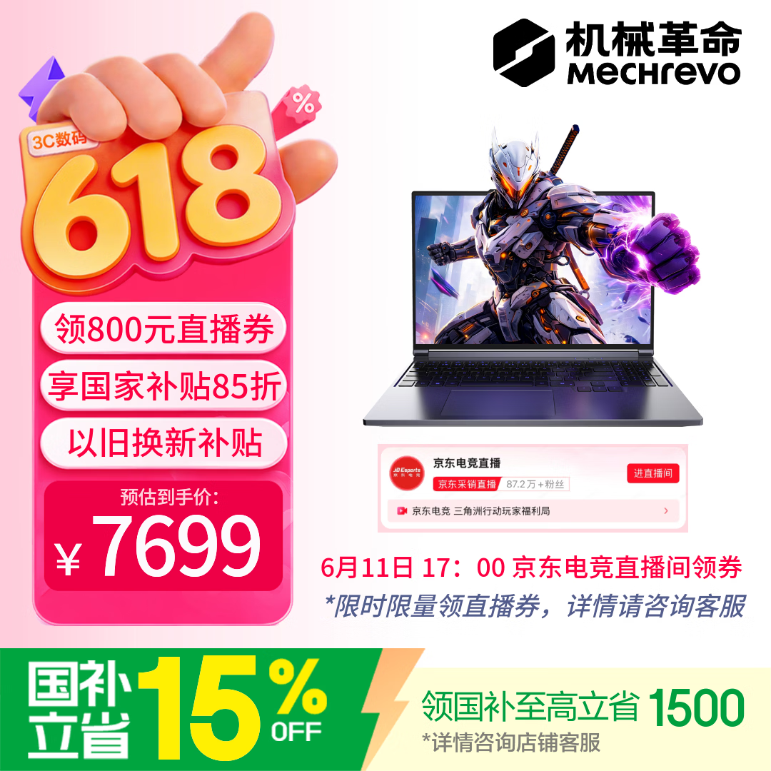 机械革命【京东电竞直播间领券立减800元】极光X 2026 (i7-13700HX 16G 1T RTX5060  灰)游戏本笔记本电脑