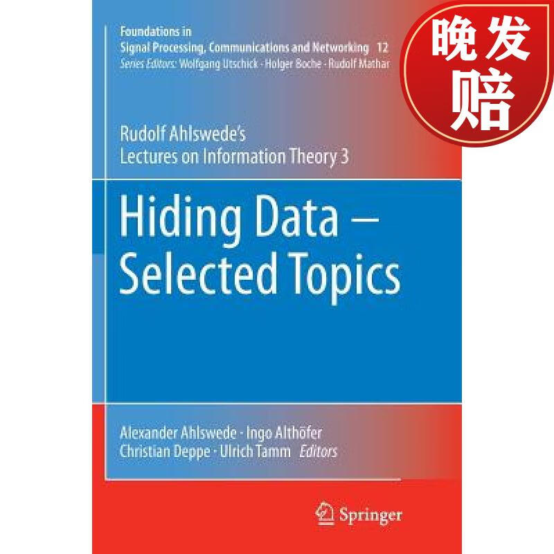 【4周达】hiding data - selected topics : rudolf ahlswedes
