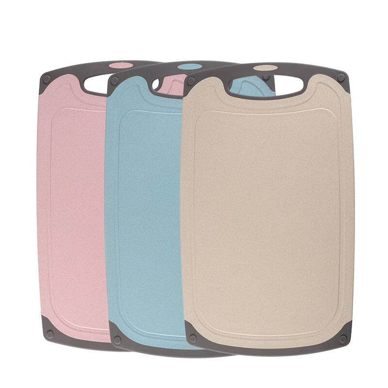 北欧风格小麦秸秆塑胶菜板家用砧板厨房砧板 粉红色(1个装)