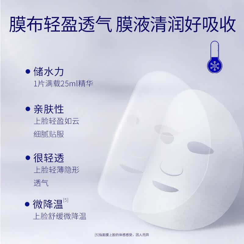 肌肤未来美白面膜女美白淡印补水保湿提亮烟酰胺淡祛斑护肤品情人节送女友 舒缓沁润精华面膜10片/盒
