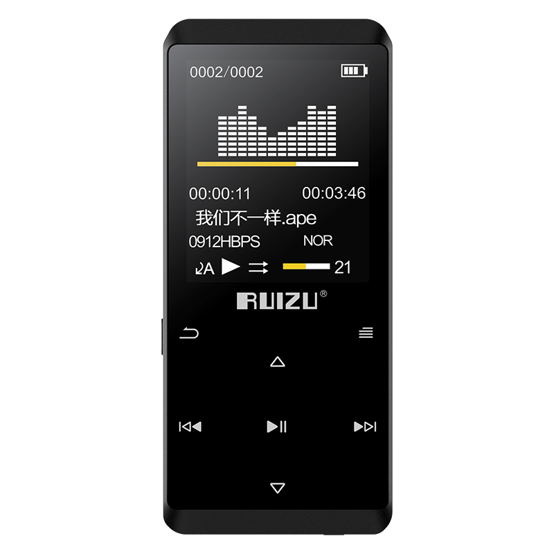 锐族 (RUIZU) D02 8G 黑 带蓝牙外放触摸迷你学生MP3/MP4无损音乐播放器
