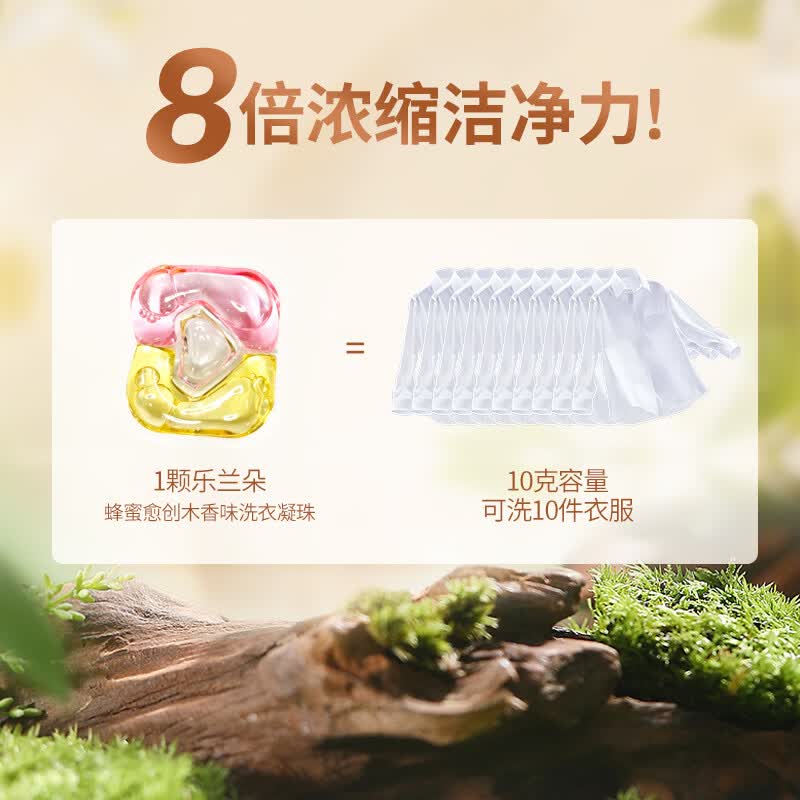 乐兰朵高端香氛洗衣凝珠大容量组合装 强力去污 持久留香 除菌除螨 尊奢木质香氛80粒/800克