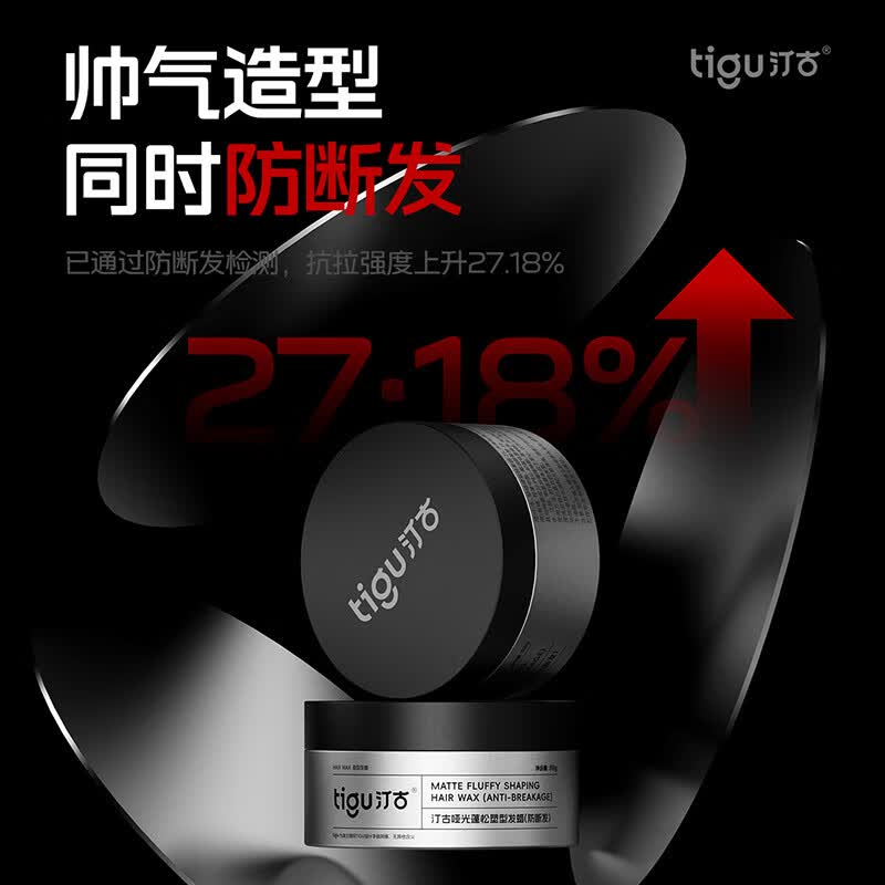 汀古(TIGU)发蜡88g哑光定型蓬松塑型纹理层次质感立体防断发旅行便携装 一瓶试用
