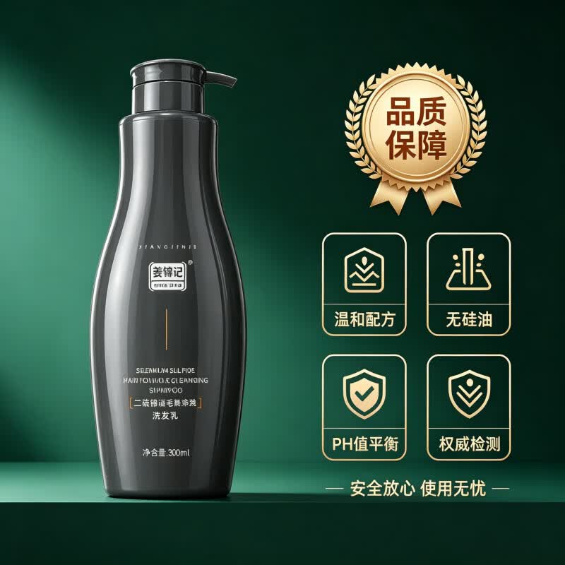 姜锦记二硫化硒毛囊净澈洗发乳清洁去油去屑控油改善头皮 一瓶【300ml】