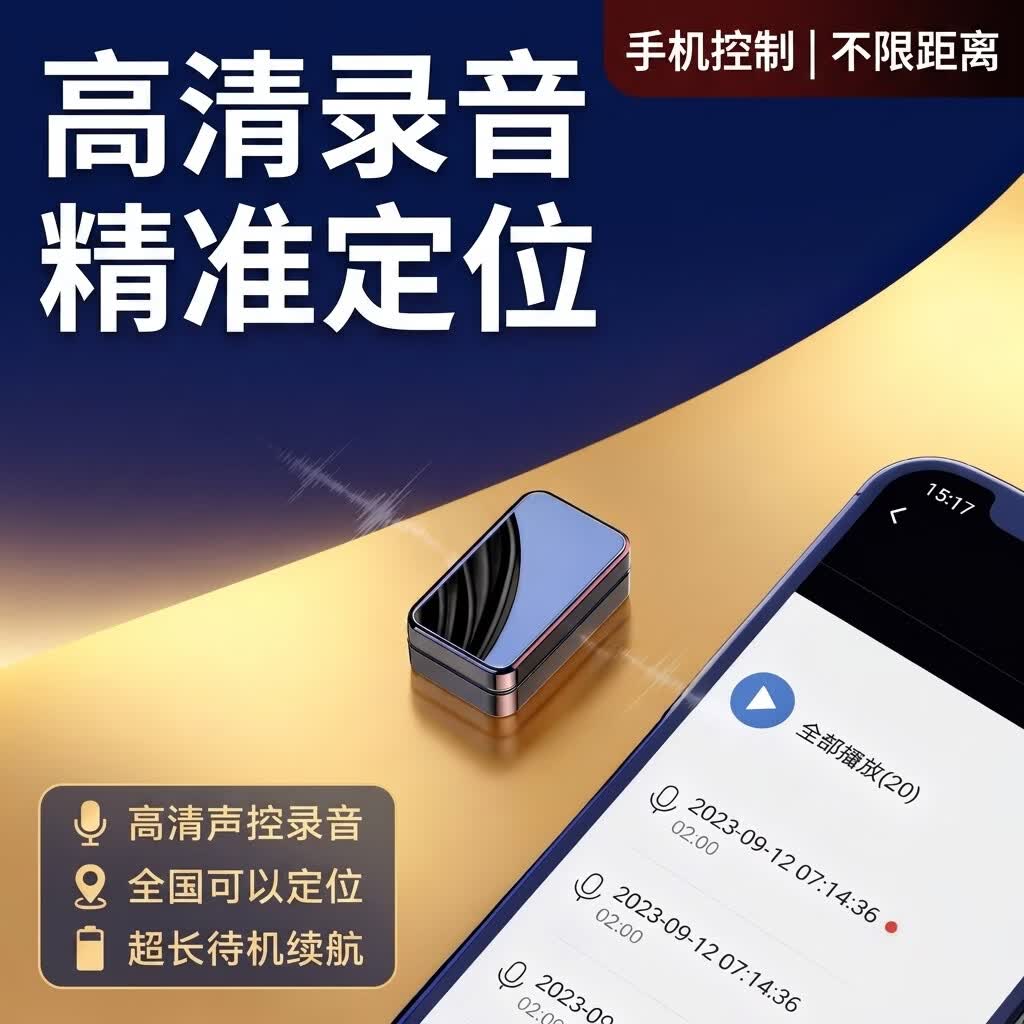 密季录音神器可连接手机远程听录器实时听音高清降噪手机控制超长待机定位专用一键便携式录音笔 升级待机70天+AI智能实时录音+实时定位 京东折扣/优惠券