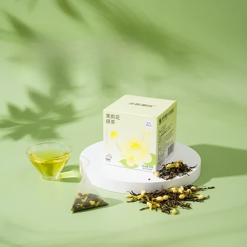 意漫颜桂花雪梨陈皮乌龙茶适合女生泡水喝果茶清润独立冷泡茶包 【午后放空】茉莉花绿茶 1盒(3g*10包)