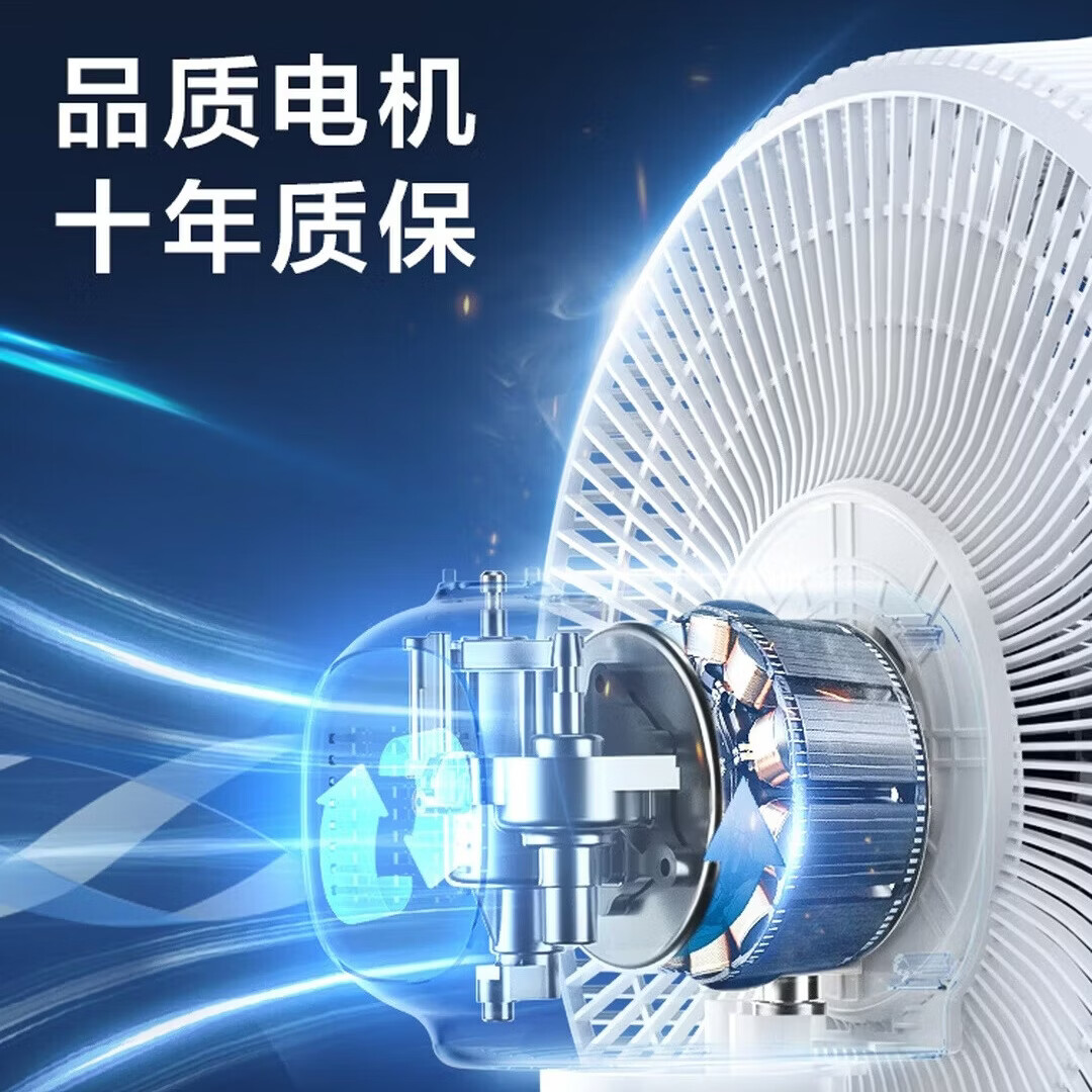 美的(Midea)落地扇 家用超静音 空调伴侣 台地两用 七叶节能大风量 宿舍客厅卧室广角送风 易拆洗摇头电风扇 【12寸】SAF30AC-柔情白