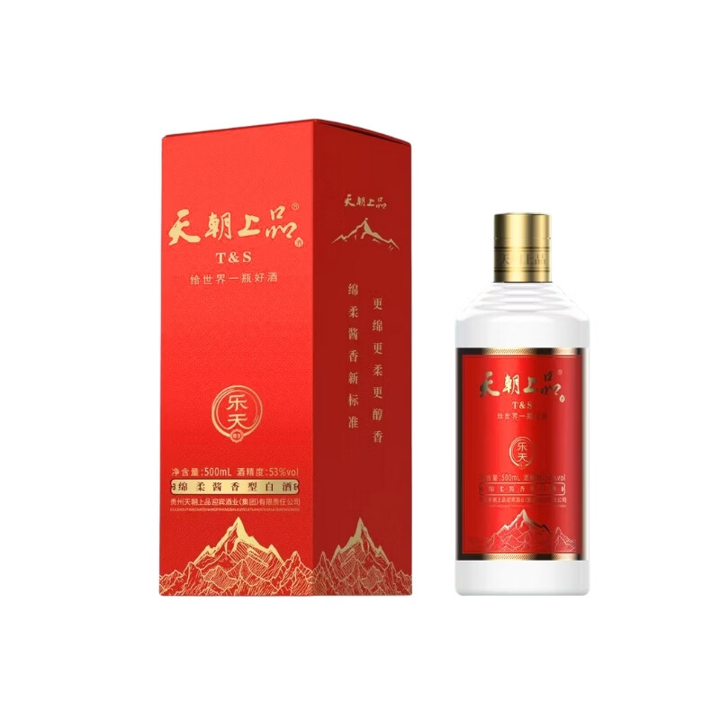 天朝上品新品［乐天尊享］酱香型白酒53度500毫升6瓶整箱送礼宴请 53度 500mL 6瓶 原箱
