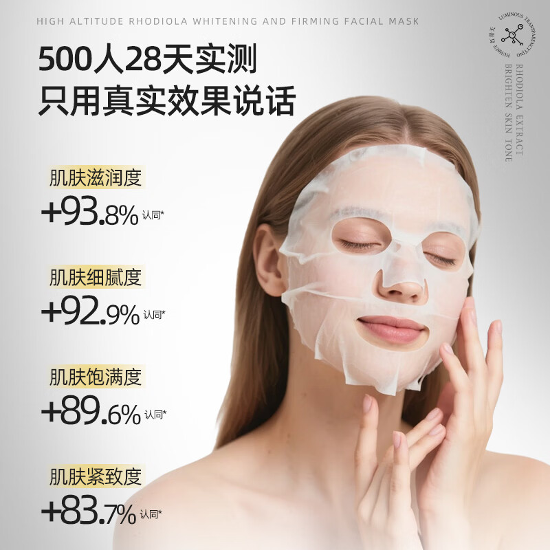 轻春在高原红景天美颜玉脂面膜30ml*5片/盒