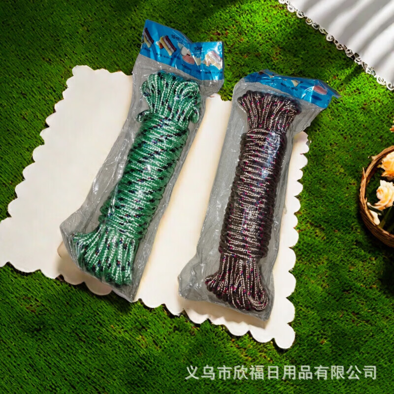 【优选直发】5米绳户外防风防滑加粗多功凉衣服绳子户外装备 随机颜色1根 每根5米