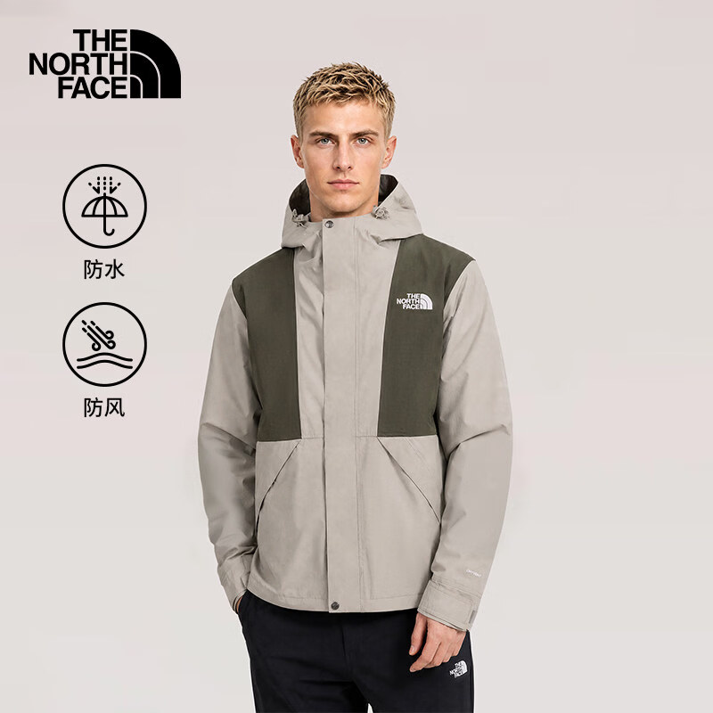 北面（The North Face）硬壳冲锋衣男秋冬户外徒步防风防水外套8JRQ MUO XL