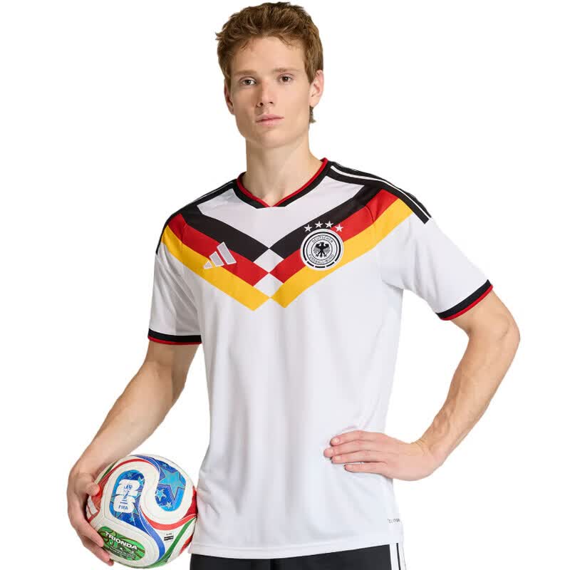 阿迪达斯（adidas）男子德国足球2026世界杯球衣主场球迷版运动休闲短袖T恤KD8363 KD8363 3XL