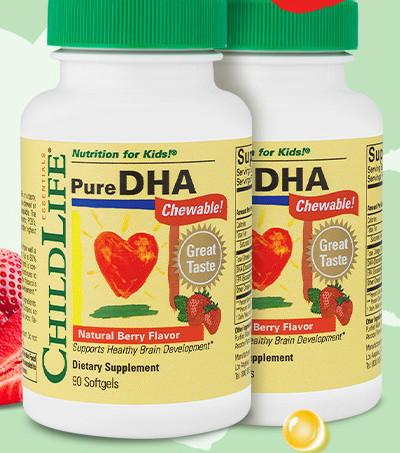 儿童眼小金珠鱼油宝宝dha*2瓶(childlife小金珠dha童年婴幼儿dha儿