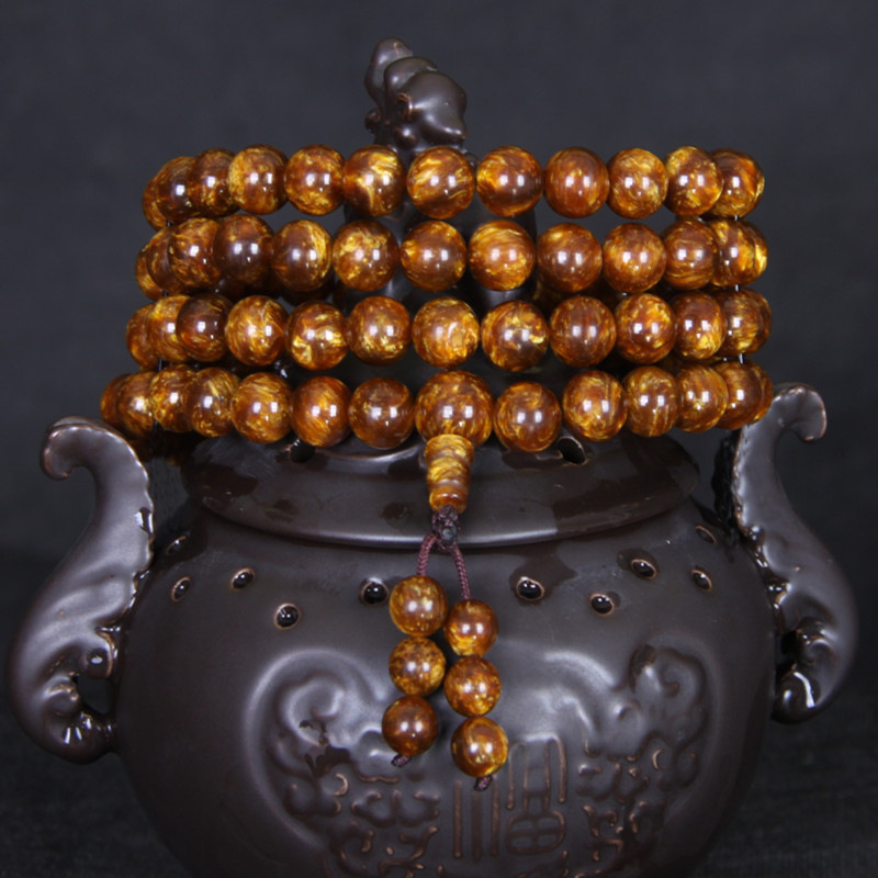 飞鹅 海柳手串108颗 金丝活血柳佛珠男女手链 收藏级文玩20mm 6mm*108