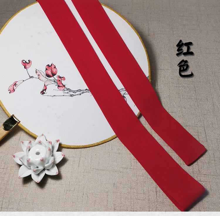 发带发饰汉元素日常发带发绳汉服发带蝴蝶结发带古风发带腰带 红色 长