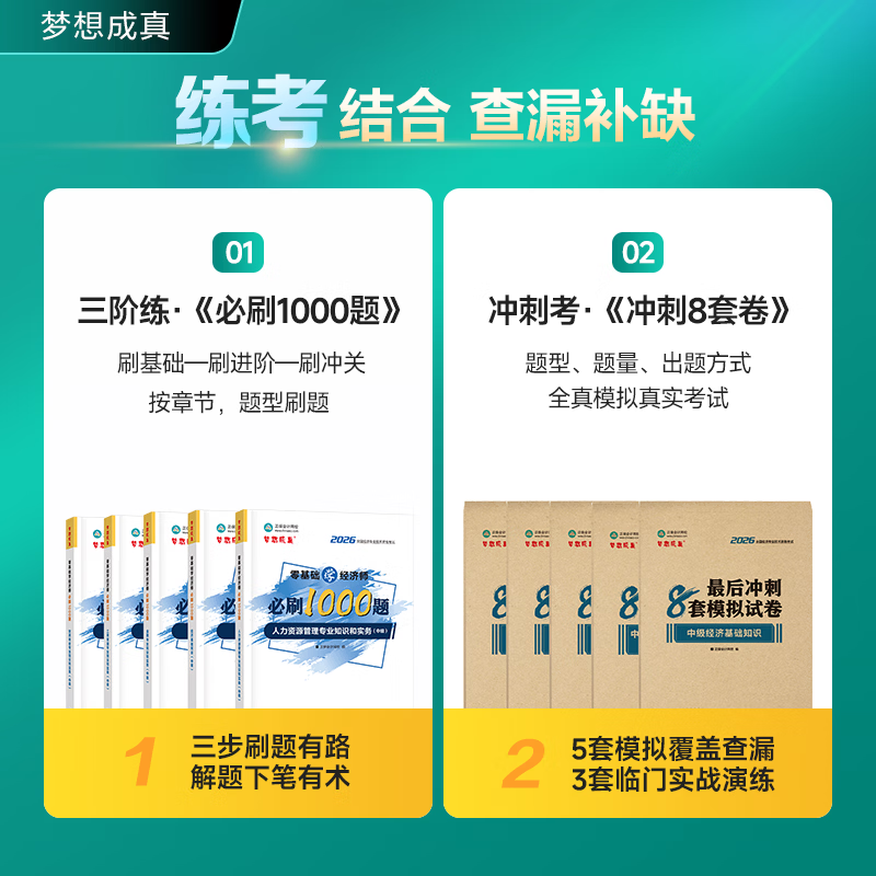 官方现货 正保会计网校 2026年中级经济师考试零基础必刷1000题+最后冲刺8套模拟试卷 习题库刷题练习冲刺试卷 经济基础知识 2026中级经济师