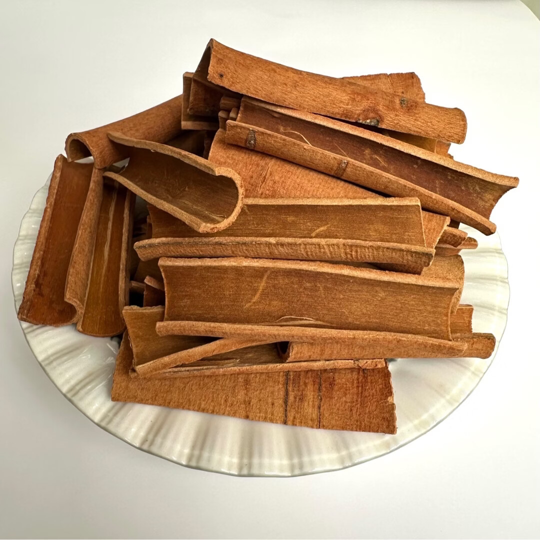 广西防城特色农产品 养生油桂肉桂条无硫中药材 去皮烟仔桂桂皮卷 35年老桂树(含油肉桂片) 500g*1袋 ·入方