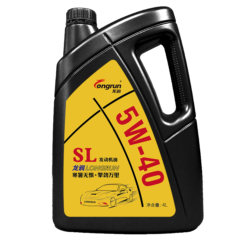 龙润润滑油（longrun）矿物质机油发动机润滑油 5W-40 SL级 4L 汽车保养