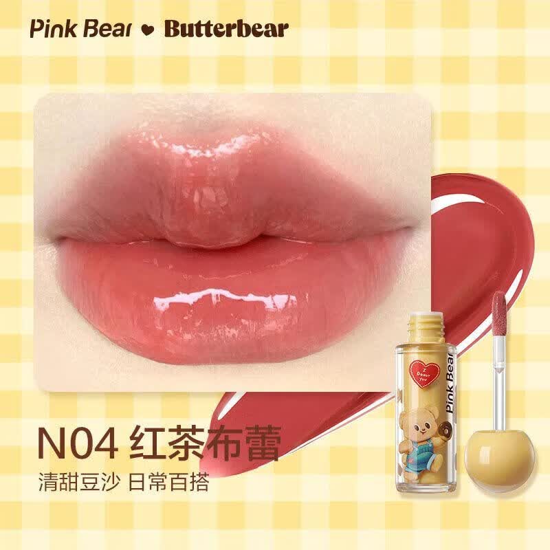 VHJ【官方】PINK BEAR皮可熊黄油小熊唇蜜秋冬唇泥唇釉雾面显白口红 黄油小熊唇蜜N04 2g