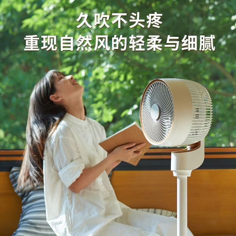 夏普(SHARP)电风扇家用空气循环扇落地扇台地涡轮香薰风扇离子群净化除菌换气扇办公室四季扇PJ-CD600B 机械款