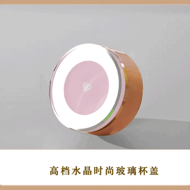 恒路迷你小巧双层玻璃杯便携泡茶杯耐热防烫商务家用男女士水杯口袋杯 迷你款透明水晶盖175毫升米黄色
