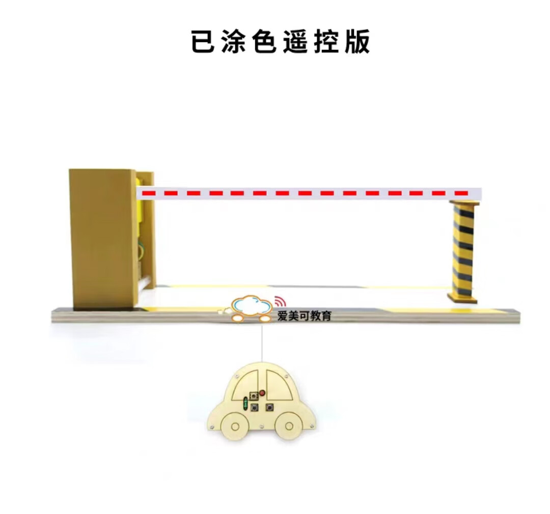 栏杆起落升降杆车道车闸门收费站拦车路障 遥控版(无线) 小汽车外观