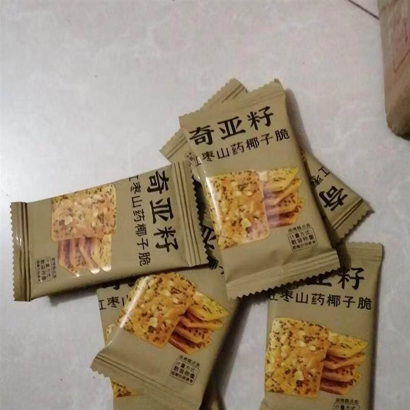 休闲零食奇亚籽红枣山药椰子脆酥脆浓郁椰香真材实料饱腹解馋健康 【整箱发42包】