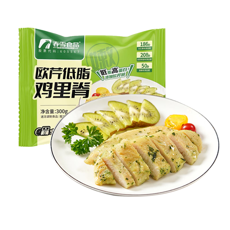上鲜欧芹低脂鸡里脊1.8斤 鸡胸肉生鲜减脂餐食材低脂健身欧芹鸡小胸 欧芹风味鸡小胸