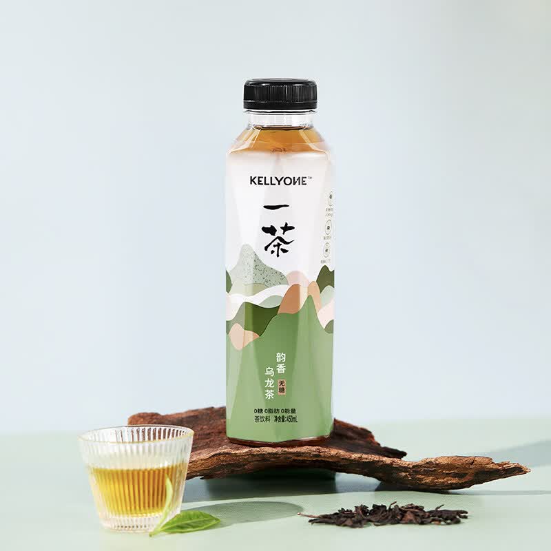 宏胜KELLYONE一茶无糖茶饮料 0糖0脂 乌龙茶饮料 茉莉 韵香乌龙茶450ml*15瓶