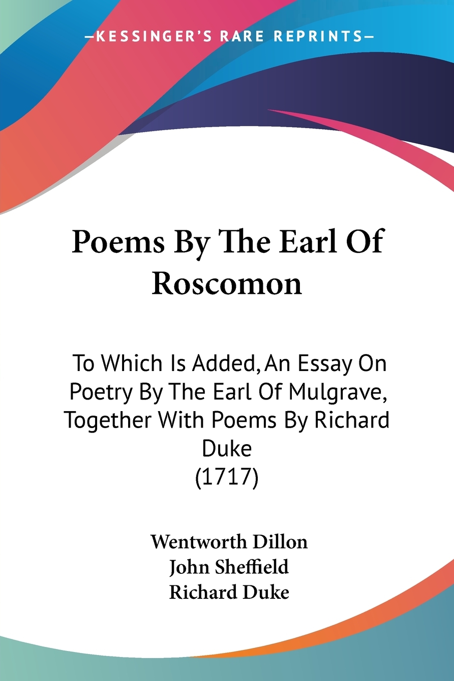 【预售 按需印刷】poems by the earl of roscomon