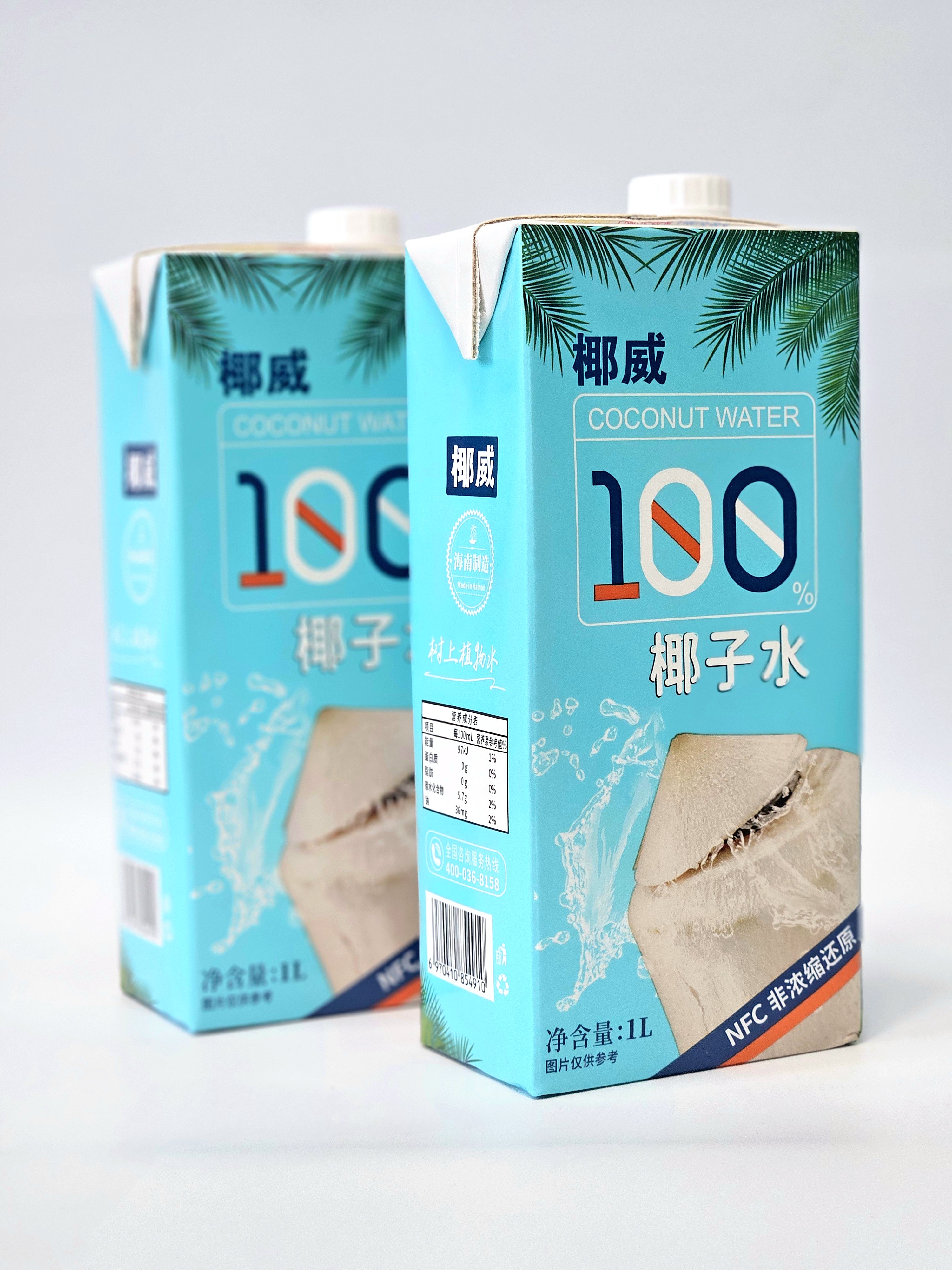 椰威椰子水一盒1升 1Lx6瓶