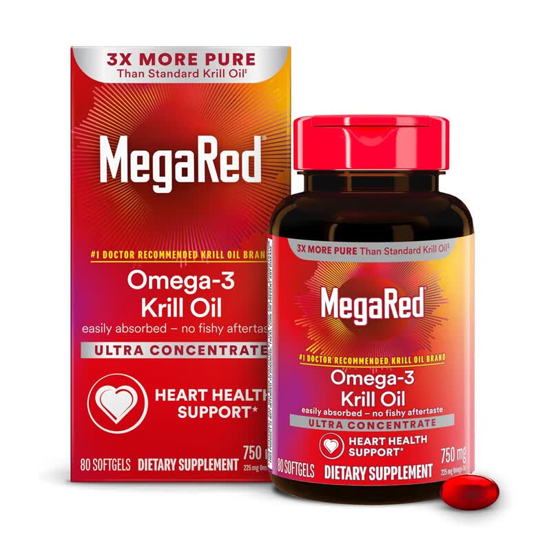 脉拓南极磷虾油深海Omega3虾青素80粒750mg心血管健康（包装可能不同