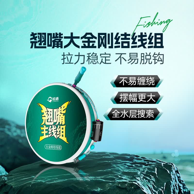 鱼栖林鲸栖翘嘴草鳊大金刚结主线组成品包好成套鱼线无结大物线组 9米 2.5