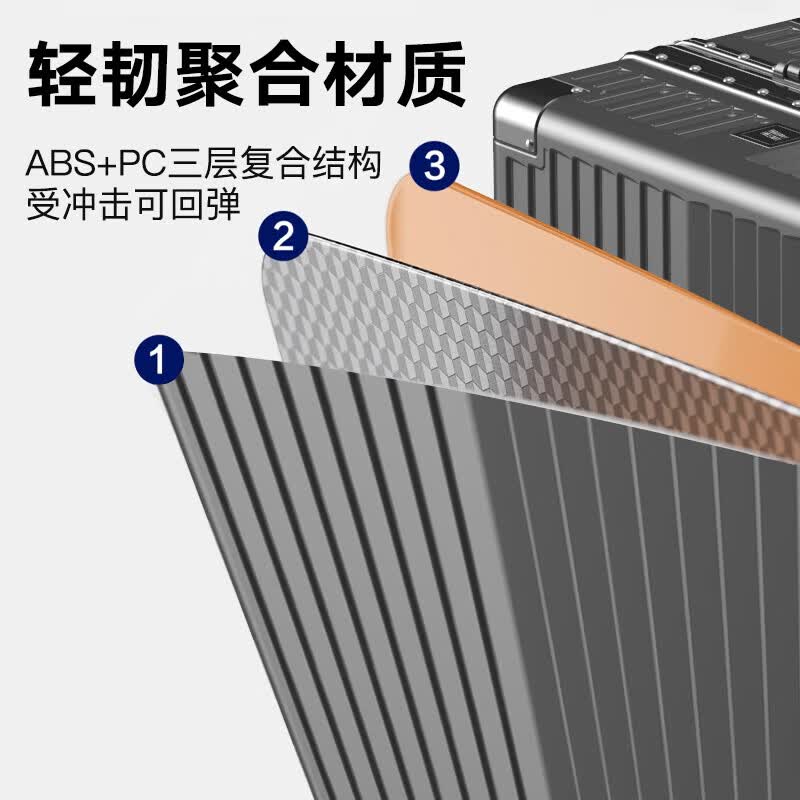珂罗诗行李箱铝框拉杆箱加厚结实抗压旅行箱登机箱大容量学生密码箱皮箱 墨竹绿【合金包角+一年破损免费换新】 28英寸 箱体摔坏免费换新