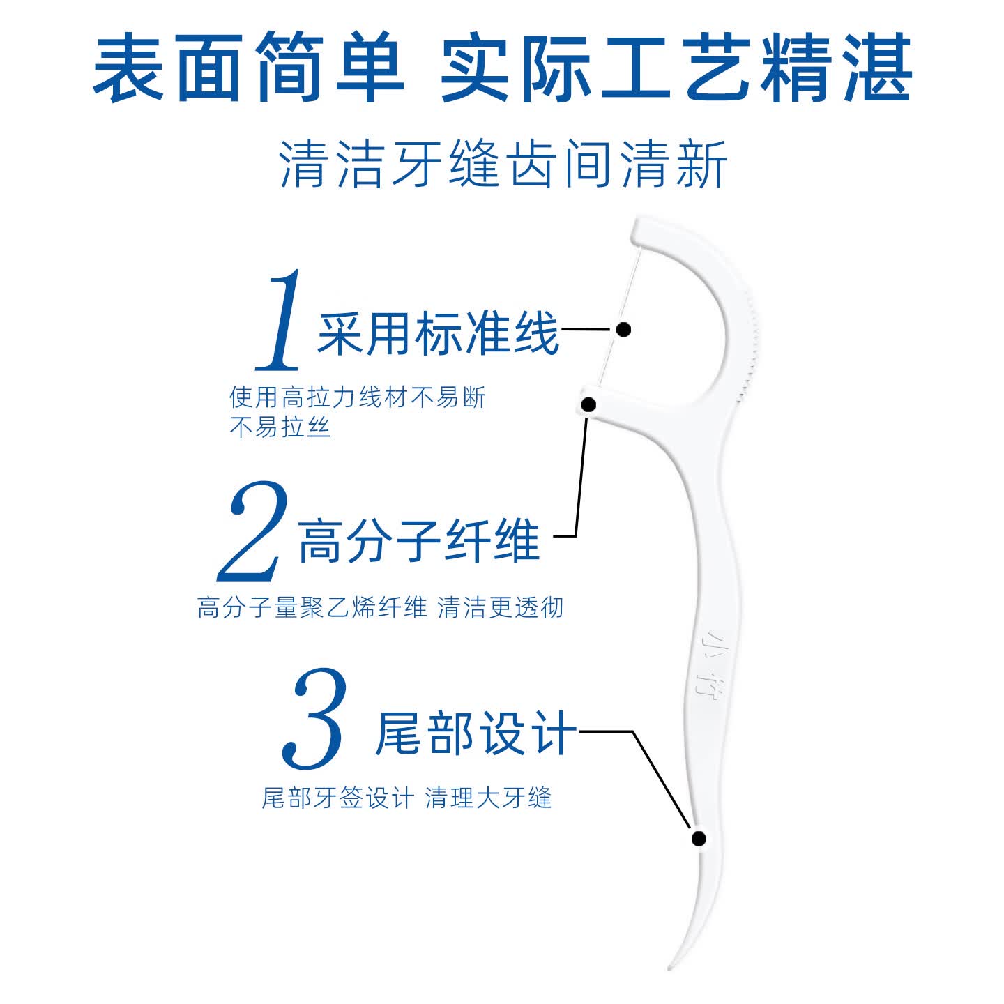小竹牙线超细家用盒装一次性便携顺滑剔牙强韧一次性牙线棒10盒500支 【精美盒装】10盒共520支