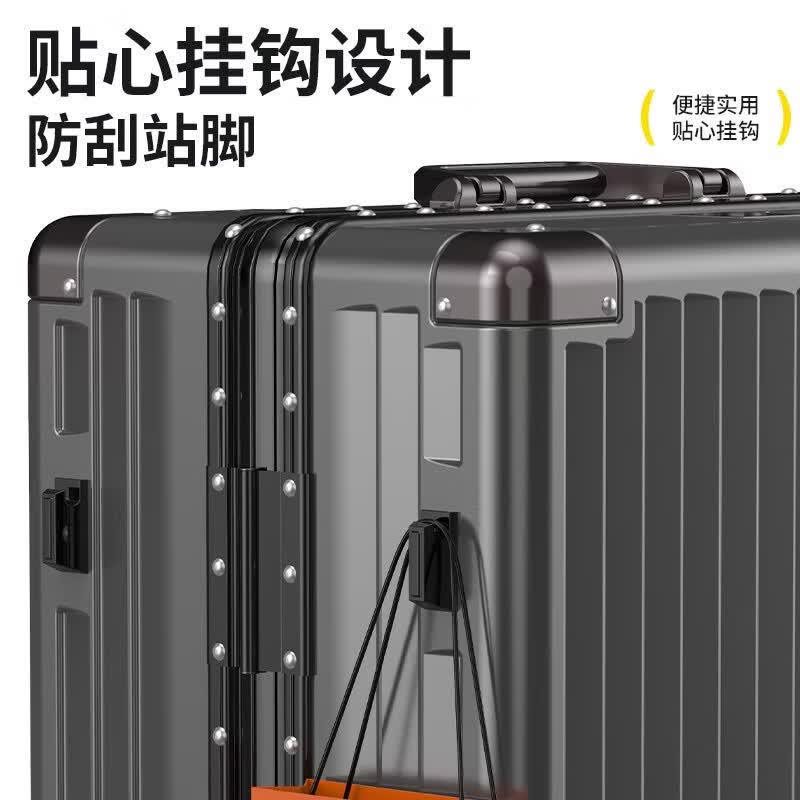 珂罗诗行李箱铝框拉杆箱加厚结实抗压旅行箱登机箱大容量学生密码箱皮箱 墨竹绿【合金包角+一年破损免费换新】 28英寸 箱体摔坏免费换新
