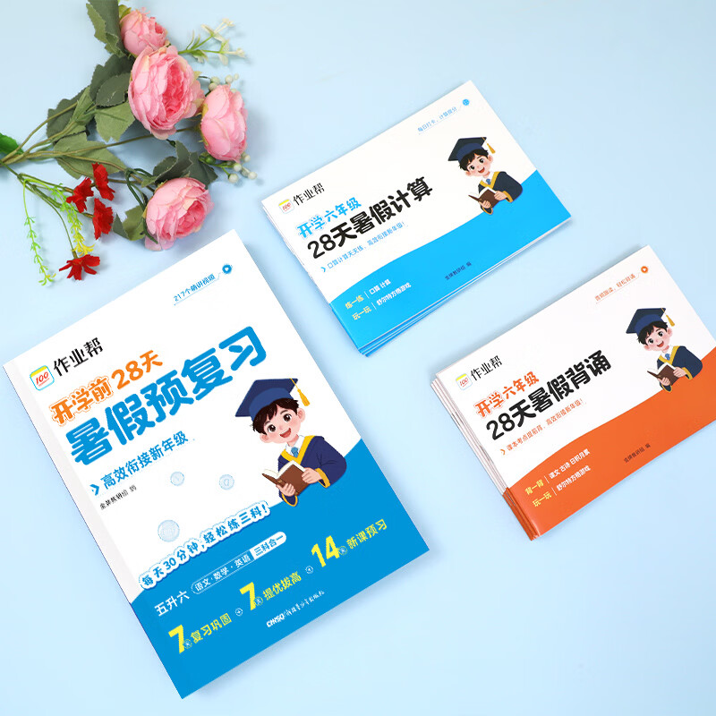 作业帮【2026秋暑假预复习一本通】语文数学英语三科合一开学前28天高效衔接新学期二三四五六年级适用全国通用 【二升三】语数英三合一(赠暑假背诵册+计算册)