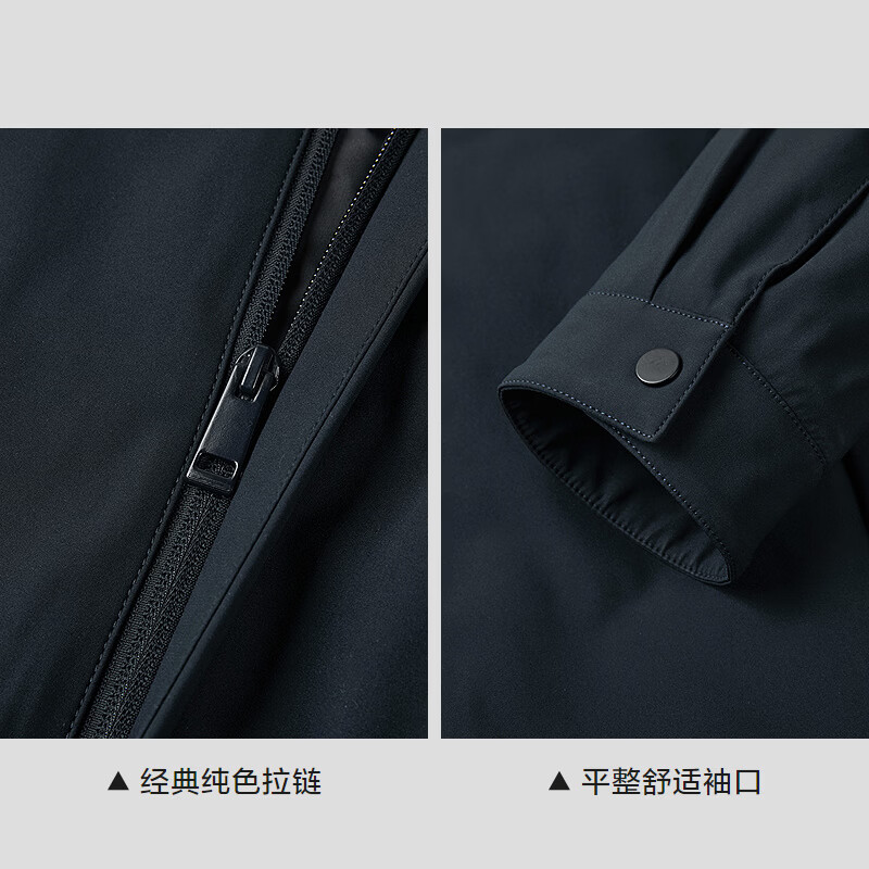 海澜之家棉服男26新款轻商务经典保暖立领印花棉袄外套男冬季 藏青04 L 175/92A 推荐137-150斤